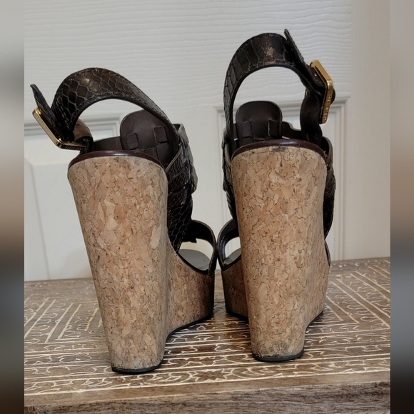 Tory Burch Wedge Snake sandals - Picture 6 of 12